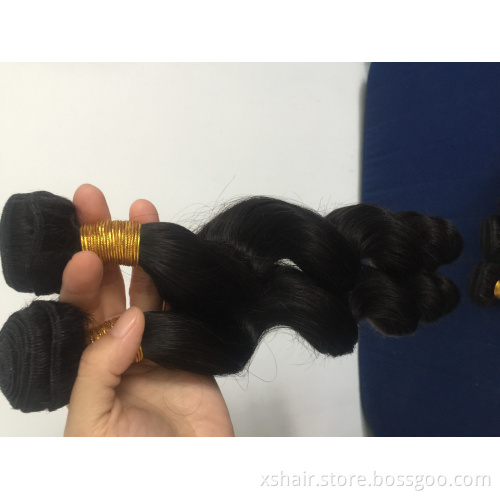 Best Seller Brazilian Hair Weave Loose Wave Bundles Natural Black Free Sample 100% Human Hair Bundles Remy Hair Weaving